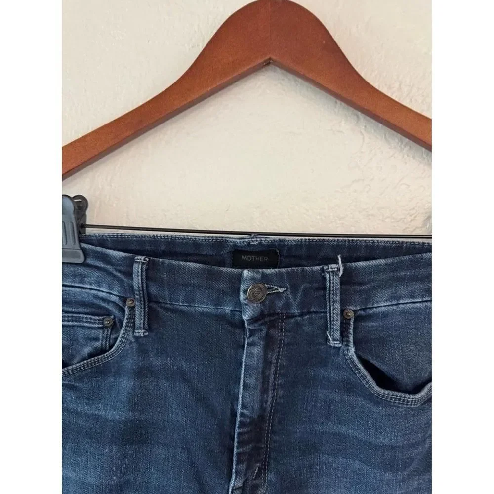 Mother Jeans High Waisted Looker. Ankle Fray Wash. Last Call. Blue. Sz 27 - Picture 14 of 16